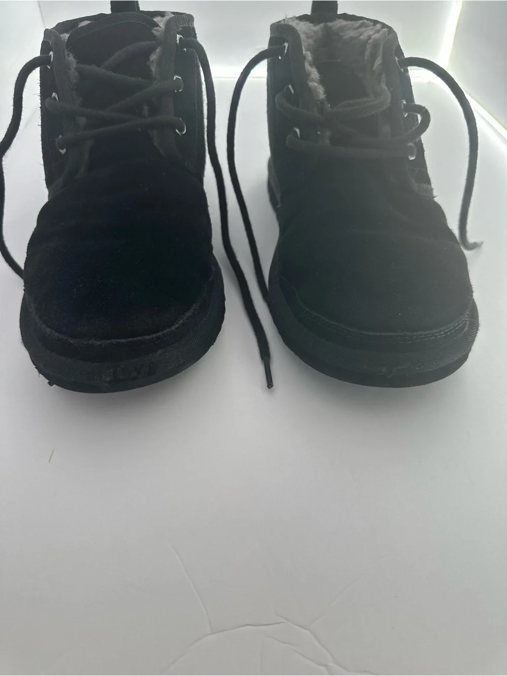 Black suede mini boots 🖤 cozy winter essential | worn - Size 8